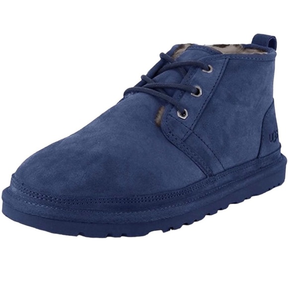 UGG Neumal Navy Blue Sherpa Lined Boots Size 7 - Picture 2 of 6